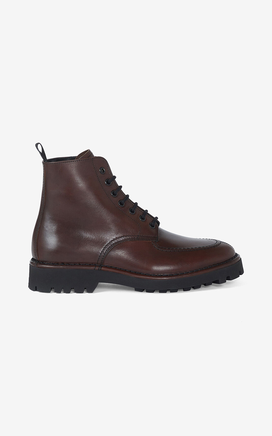 Kenzo K Mount Cuero ankle Botas Hombre Marrones Oscuro | 6402195-OQ